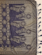Mimosa Women's Woven Design Banarasi Organza Saree With Blouse Piece : SA00001160NV