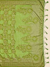 Mimosa Women's Woven Design Banarasi Organza Saree With Blouse Piece : SA00001160PS