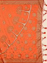 Mimosa Women's Woven Design Banarasi Organza Saree With Blouse Piece : SA00001162PC