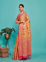 Mimosa Women's Woven Design Banarasi Art Silk Saree With Blouse Piece : SA00001211PCFREE