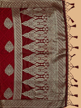 Mimosa Women's Woven Design Kanjivaram Art Silk Saree With Blouse Piece : SA00001221MRFREE