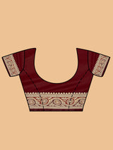 Mimosa Women's Woven Design Kanjivaram Art Silk Saree With Blouse Piece : SA00001222MRFREE