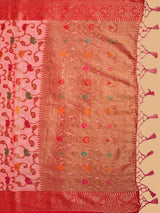 Mimosa Women's Woven Design Banarasi Art Silk Saree With Blouse Piece : SA00001225GJFREE
