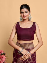 Mimosa Women's Woven Design Banarasi Linen Saree With Blouse Piece : SA00001235WNFREE