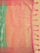 Mimosa Women's Woven Design Banarasi Art Silk Saree With Blouse Piece : SA00001244SFFREE