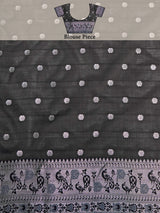 Mimosa Women's Woven Design Kanjivaram Art Silk Saree With Blouse Piece : SA00001249GYFREE