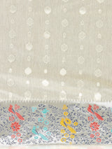 Mimosa Women's Woven Design Banarasi Linen Saree With Blouse Piece : SA00001253HWFREE