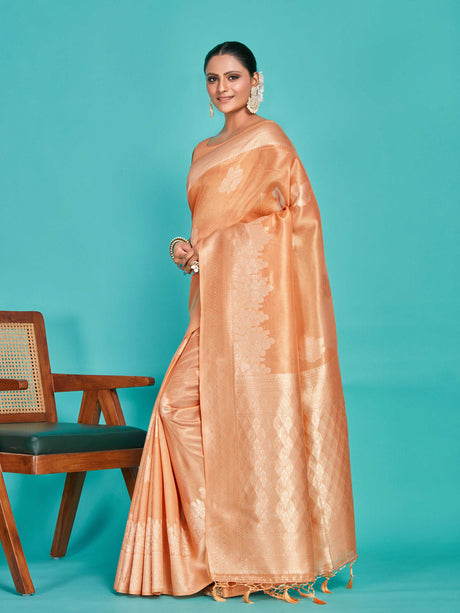 Mimosa Women's Woven Design Banarasi Art Silk Saree With Blouse Piece : SA00001254PCFREE