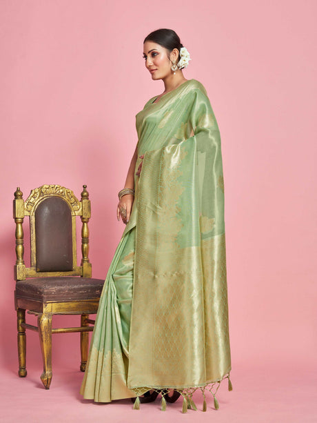 Mimosa Women's Woven Design Banarasi Art Silk Saree With Blouse Piece : SA00001254SFFREE