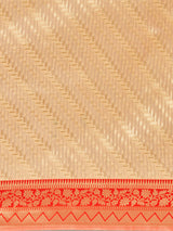 Mimosa Women's Woven Design Kanjivaram Linen Saree With Blouse Piece : SA00001256CKFREE