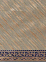 Mimosa Women's Woven Design Kanjivaram Linen Saree With Blouse Piece : SA00001256GYFREE