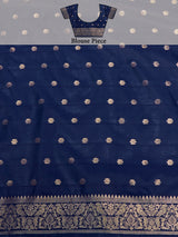 Mimosa Women's Woven Design Kanjivaram Art Silk Saree With Blouse Piece : SA00001260GYFREE