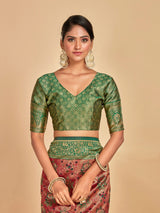 Mimosa Women's Woven Design Kanjivaram Art Silk Saree With Blouse Piece : SA00001261MRFREE