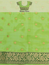 Mimosa Women's Woven Design Banarasi Linen Saree With Blouse Piece : SA00001273LRFREE