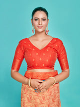 Mimosa Women's Woven Design Banarasi Art Silk Saree With Blouse Piece : SA00001274PCFREE