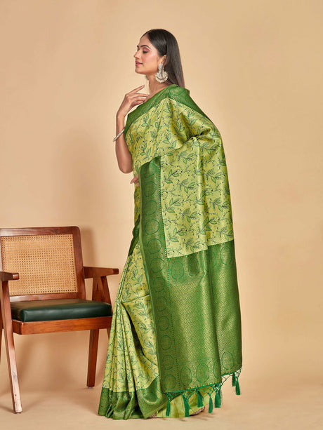Mimosa Women's Woven Design Banarasi Art Silk Saree With Blouse Piece : SA00001274PSFREE