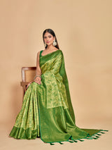 Mimosa Women's Woven Design Banarasi Art Silk Saree With Blouse Piece : SA00001274PSFREE