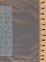 Mimosa Women's Woven Design Banarasi Art Silk Saree With Blouse Piece : SA00001275GYFREE