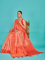 Mimosa Women's Woven Design Banarasi Art Silk Saree With Blouse Piece : SA00001275PCFREE
