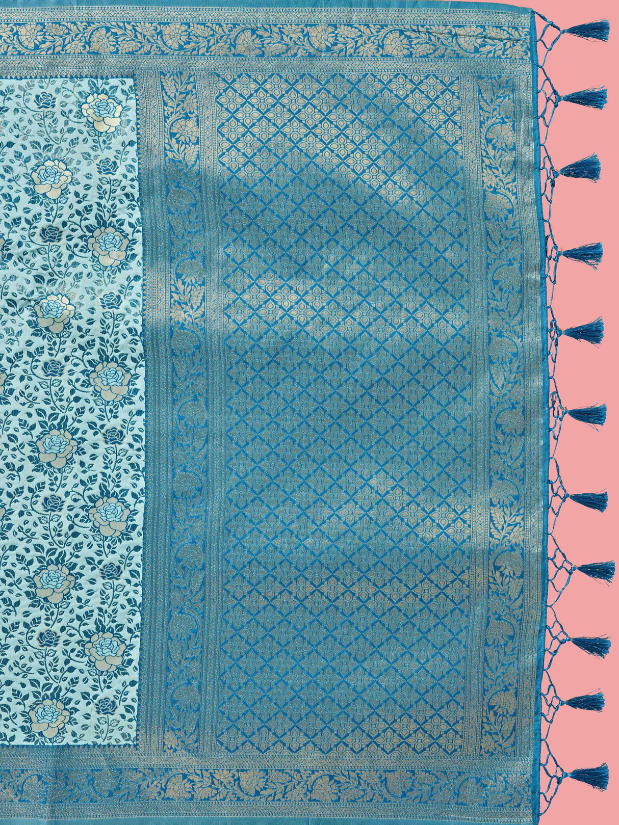 Mimosa Women's Woven Design Banarasi Art Silk Saree With Blouse Piece : SA00001275SFFREE