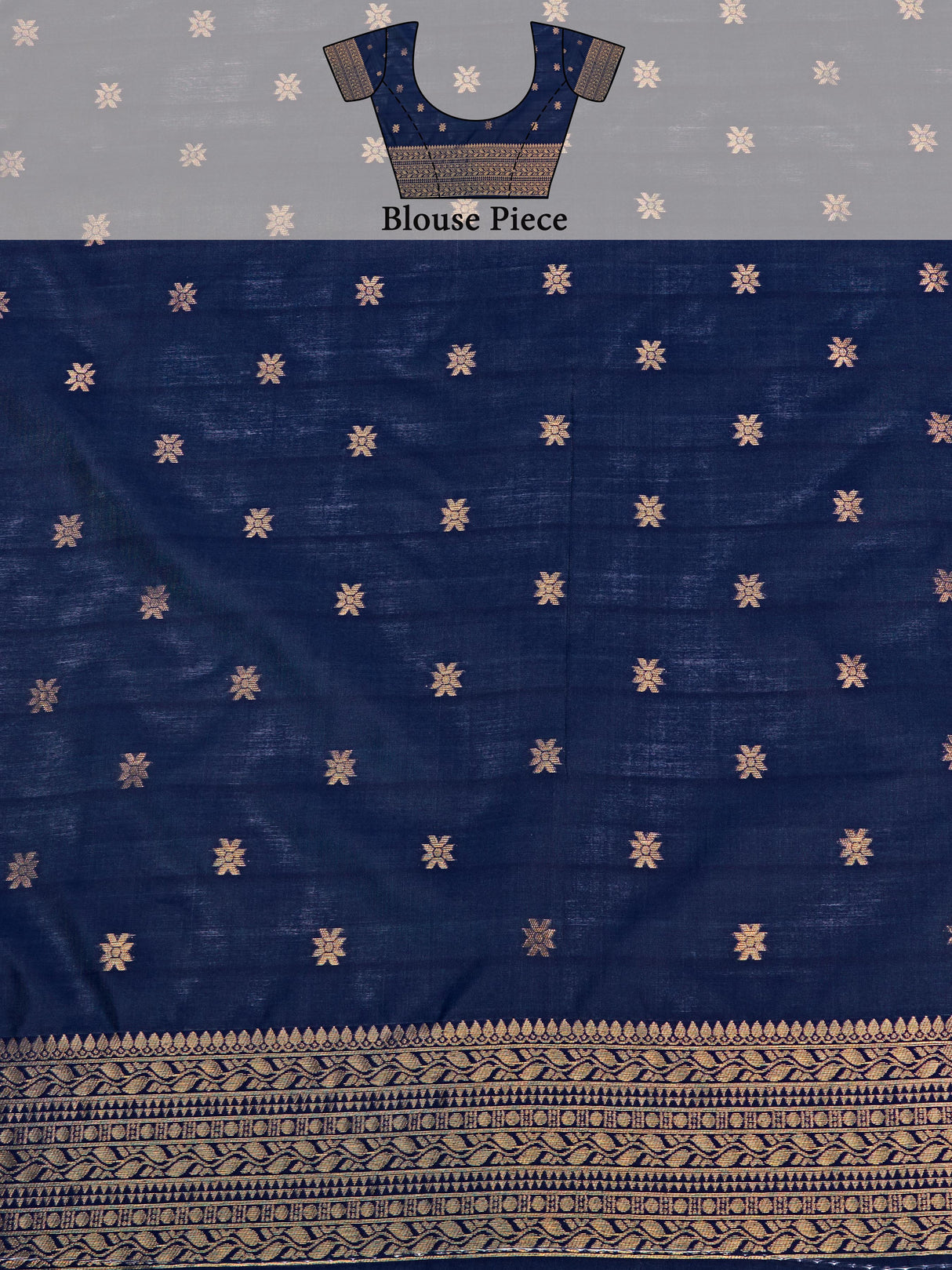 Mimosa Women's Woven Design Kanjivaram Art Silk Saree With Blouse Piece : SA00001277GYFREE