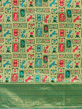 Mimosa Women's Woven Design Kanjivaram Art Silk Saree With Blouse Piece : SA00001277PSFREE