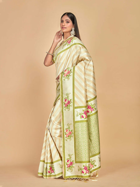 Mimosa Women's Woven Design Banarasi Art Silk Saree With Blouse Piece : SA00001282HWFREE