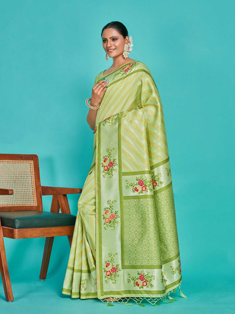 Mimosa Women's Woven Design Banarasi Art Silk Saree With Blouse Piece : SA00001282PSFREE