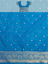 Mimosa Women's Woven Design Banarasi Linen Saree With Blouse Piece : SA00001284IBFREE