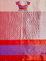 Mimosa Women's Woven Design Kanjivaram Art Silk Saree With Blouse Piece : SA00001285NVFREE
