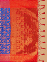 Mimosa Women's Woven Design Kanjivaram Art Silk Saree With Blouse Piece : SA00001291RBFREE