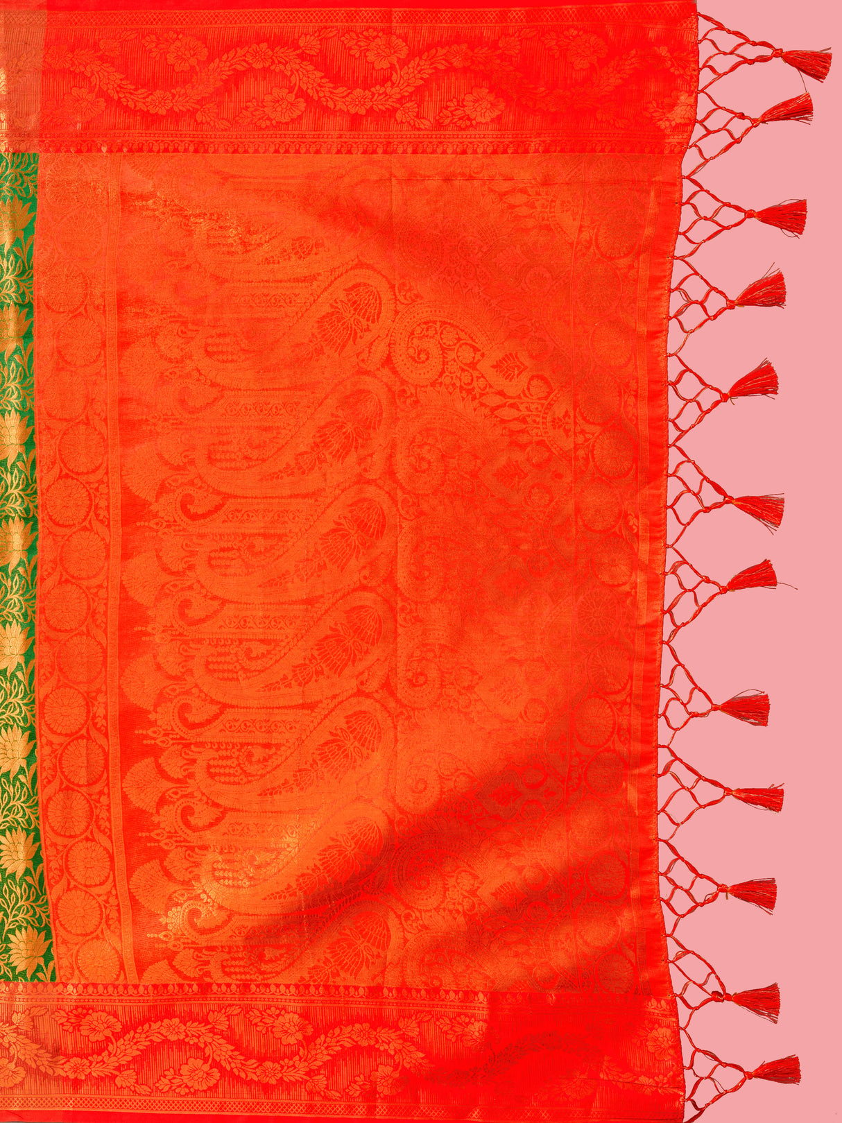 Mimosa Women's Woven Design Kanjivaram Art Silk Saree With Blouse Piece : SA00001294BGFREE