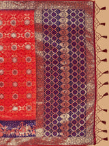 Mimosa Women's Woven Design Patola Art Silk Saree With Blouse Piece : SA00001296STFREE