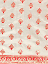 Mimosa Women's Woven Design Kanjivaram Art Silk Saree With Blouse Piece : SA00001339WHFREE