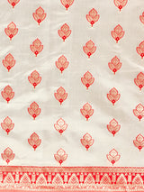 Mimosa Women's Woven Design Kanjivaram Art Silk Saree With Blouse Piece : SA00001339WHFREE