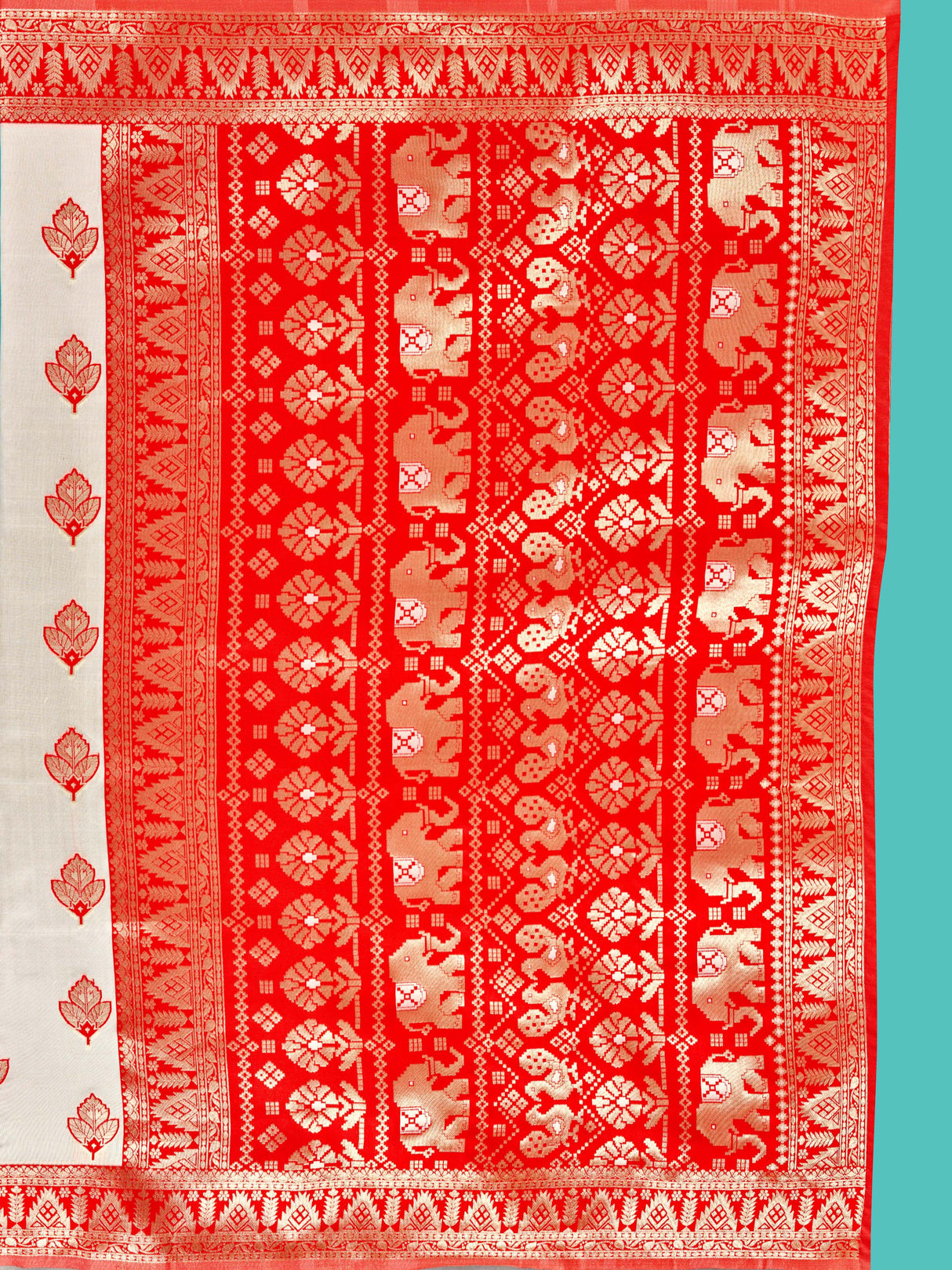 Mimosa Women's Woven Design Kanjivaram Art Silk Saree With Blouse Piece : SA00001339WHFREE