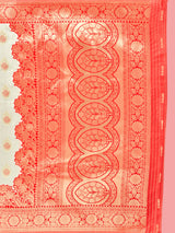 Mimosa Women's Woven Design Kanjivaram Art Silk Saree With Blouse Piece : SA00001341WHFREE