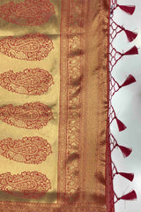Mimosa Women's Woven Design Kanjivaram Style Art Silk Saree With Blouse Piece : SA00001609HWFREE