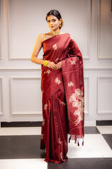 Mimosa Women's Woven Design Bishnupuri  Style Art Silk Saree With Blouse Piece : SA00001662MRFREE