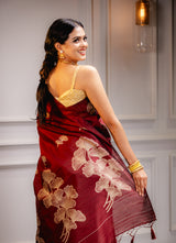 Mimosa Women's Woven Design Bishnupuri  Style Art Silk Saree With Blouse Piece : SA00001662MRFREE