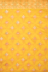 Mimosa Women's Woven Design Kanjivaram Style Art Silk Saree With Blouse Piece : SA00001663GDFREE
