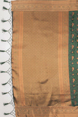 Mimosa Women's Woven Design Kanjivaram Style Art Silk Saree With Blouse Piece : SA00001700GRNFREE