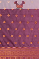 Mimosa Women's Woven Design Kanjivaram Style Art Silk Saree With Blouse Piece : SA00001776MJFREE