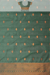 Mimosa Women's Woven Design Kanjivaram Style Art Silk Saree With Blouse Piece : SA00001789YLWFREE