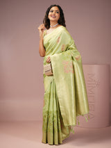 Mimosa Women's Woven Design Banarasi Style Art Silk Saree With Blouse Piece : SA00001990PSFREE