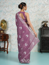 Mimosa Women's Woven Design Banarasi Style Tissue Crush Saree With Blouse Piece : SA00002009WNFREE