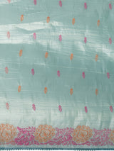 Mimosa Women's Woven Design Banarasi Style Tissue Crush Saree With Blouse Piece : SA00002010SFFREE