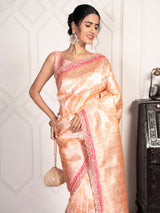 Mimosa Women's Woven Design Kanjivaram Style Art Silk Saree With Blouse Piece : SA00002032PCFREE