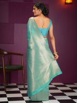 Mimosa Women's Woven Design Kanjivaram Style Art Silk Saree With Blouse Piece : SA00002033RMFREE