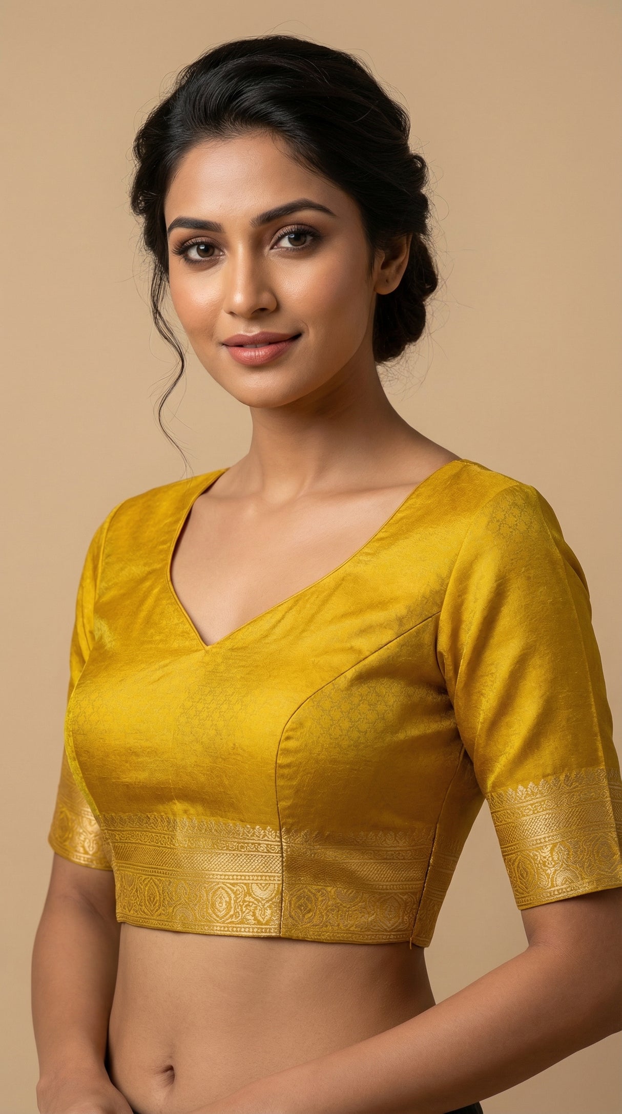 MIMOSA Women's Woven Design Kanjivaram Style Art Silk  Saree with Blouse Piece - Olive ( SA00002246OLFREE )